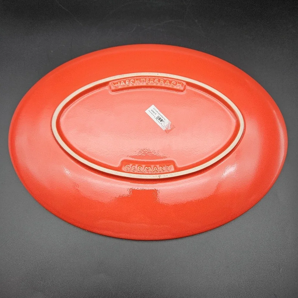 Waechtersbach Christmas Tree Holiday Red Oval Serving Platter Dish 13